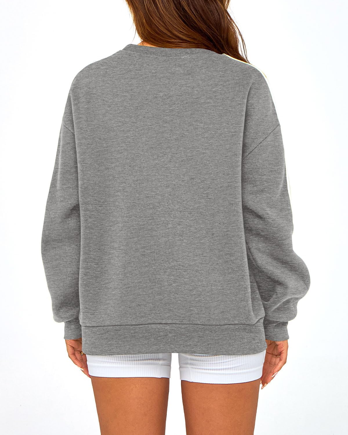 womens oversized sweatshirts 2024 casual fall crew neck color block long sleeve loose pullover top y2k clothes